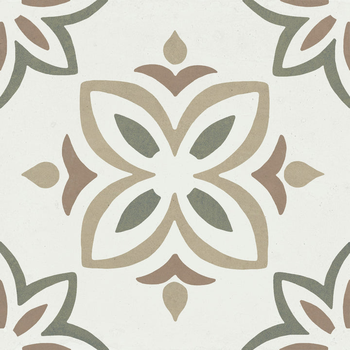 Carrelage imitation ciment PROVENZA GREEN BLOOM 22X22
