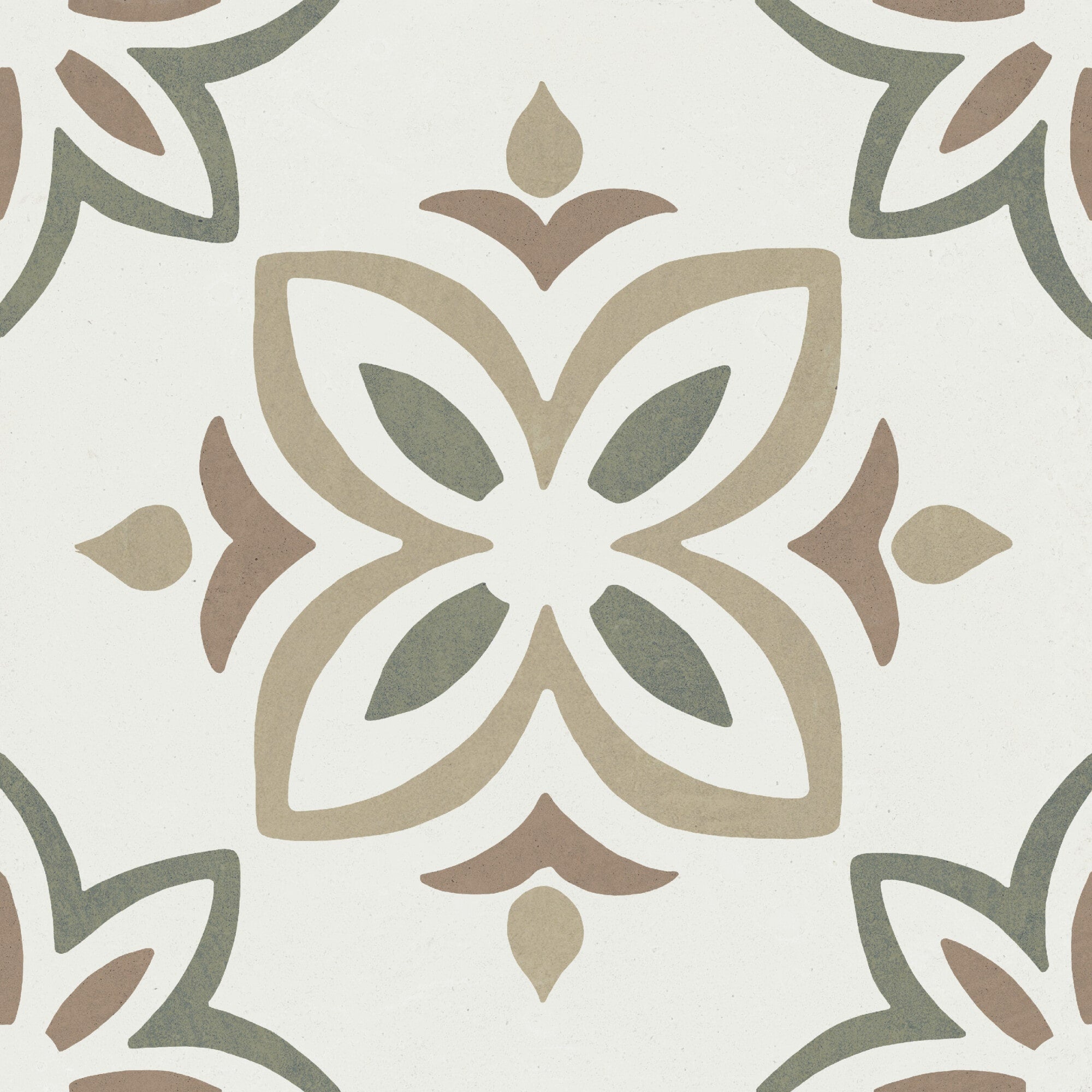 Carrelage imitation ciment PROVENZA GREEN BLOOM 22X22