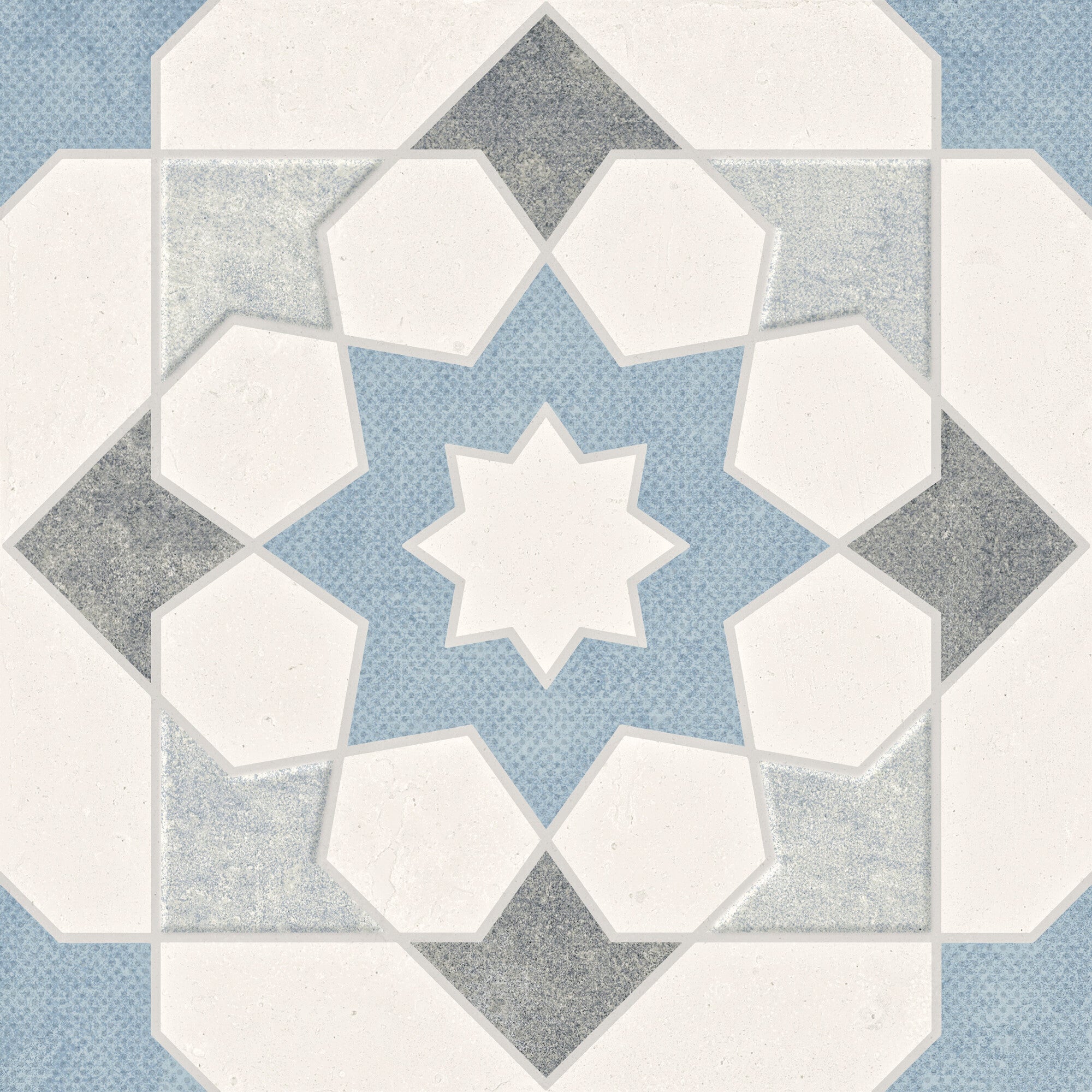 Carrelage imitation ciment DOHA BLUE STAR 22X22