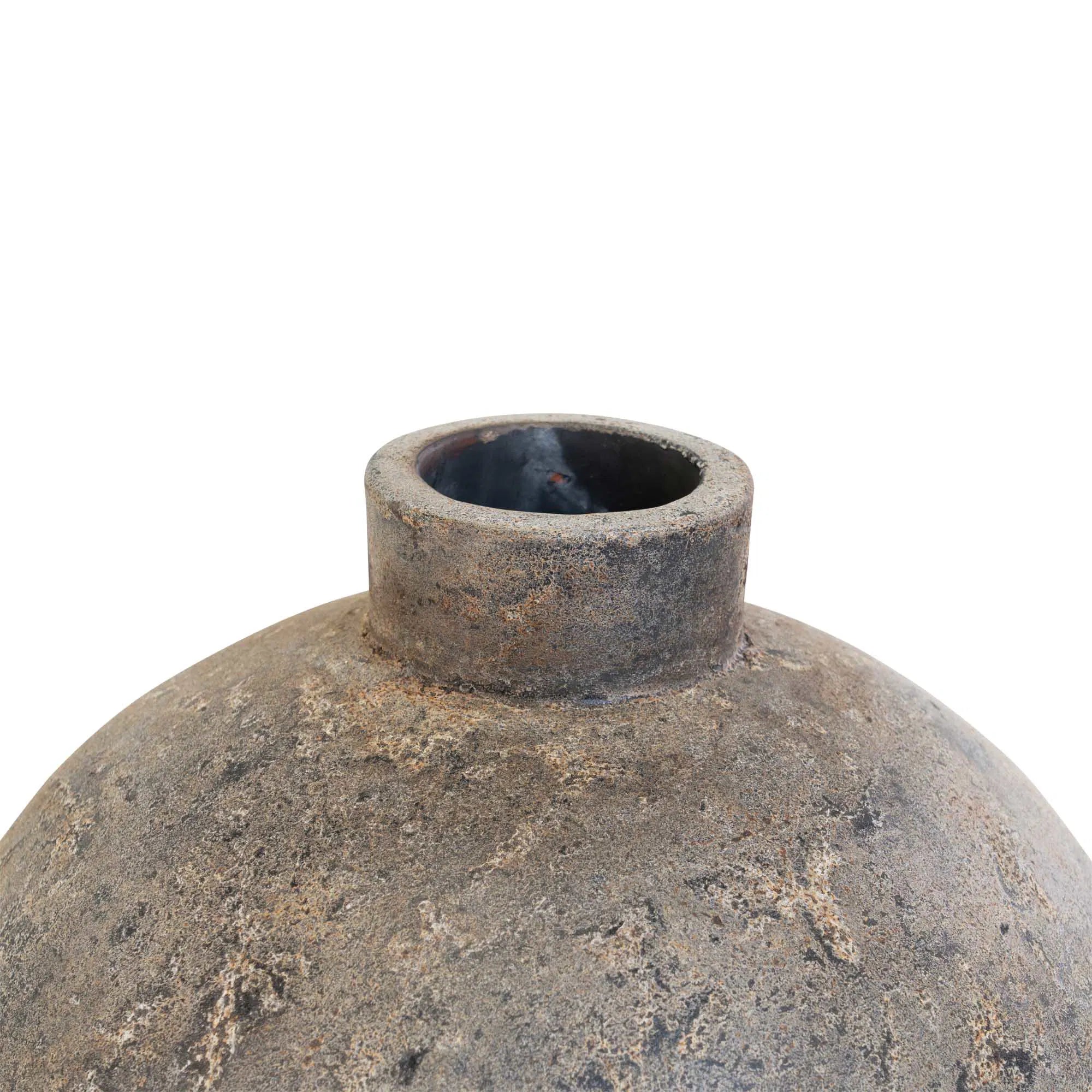 Pot décoratif Corvo en terre cuite brune – 40 x H80 cm