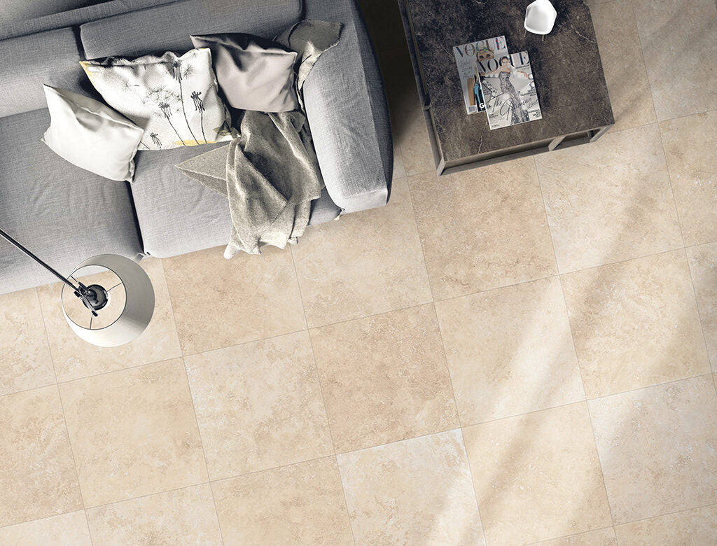 Carrelage aspect travertin 60x60
