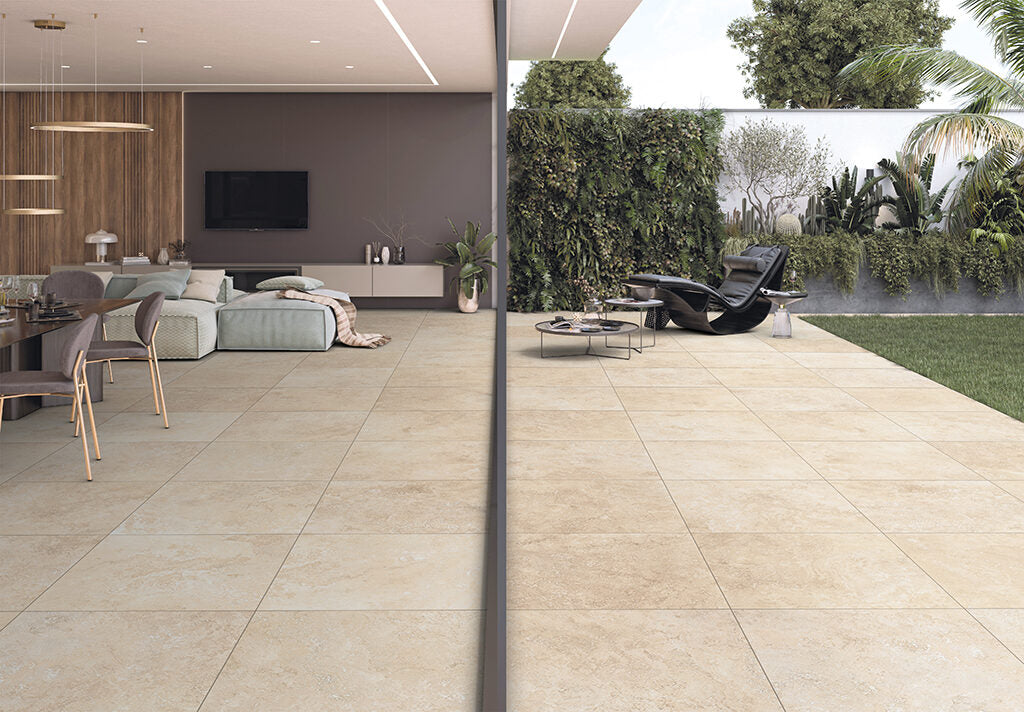 Carrelage aspect travertin 60x60