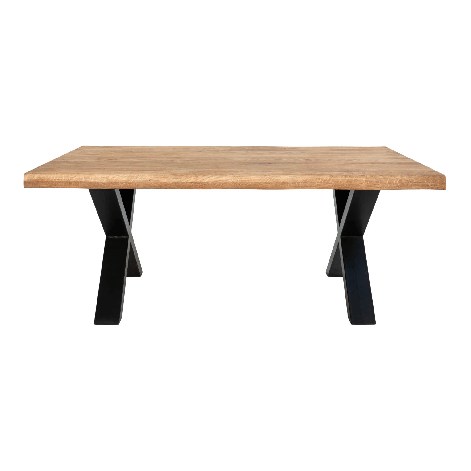 Table basse à bord ondulé, chêne, nature 70x120x50 cm