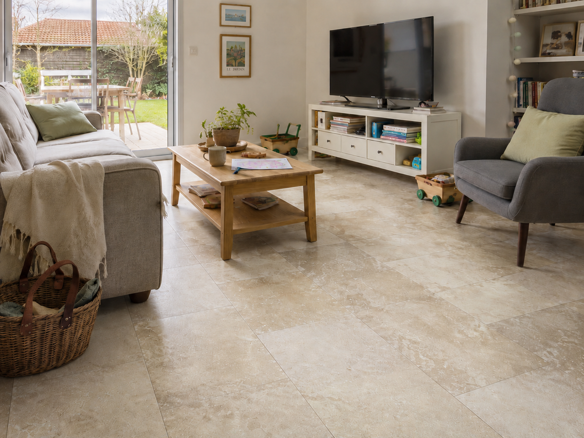 Carrelage effet travertin 40x60 : le charme naturel d’un sol facile à vivre