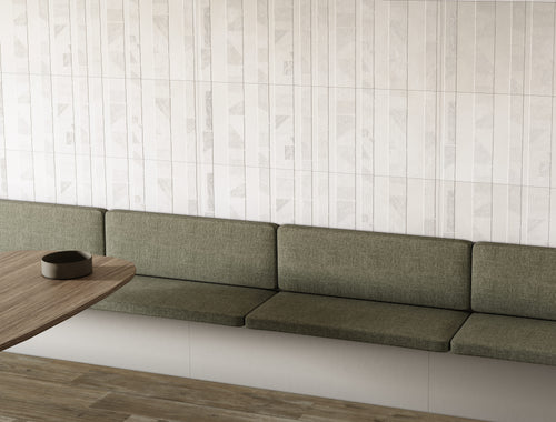 Faïence effet ciment Newclay Zen White mat 40x120 cm