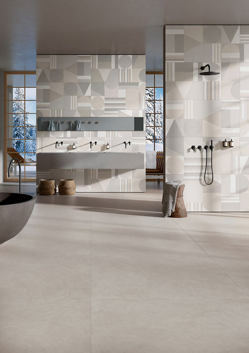Carrelage effet béton et ciment Le Resine Tortora 122,2x122,2 cm