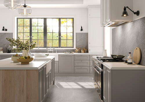 Dalle effet pierre Cortina Stone Fumo 2 cm 61x122 cm