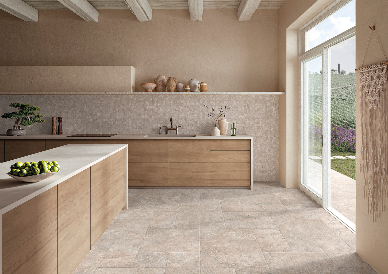 Carrelage effet pierre Opus Romano Dolomia Almond 30,4x61 cm