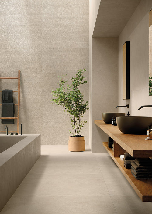 Carrelage effet pierre Eterea Sabbia 122,2x122,2 cm