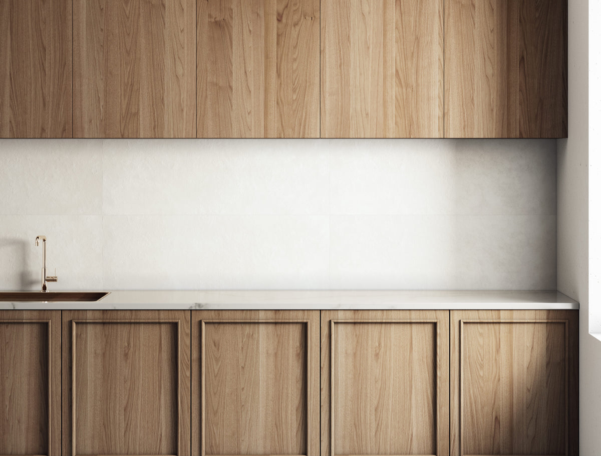 Faïence effet ciment Newclay White mat 25x50 cm
