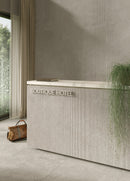 Carrelage extérieur effet pierre Eterea Perla antidérapant 122,2x122,2 cm