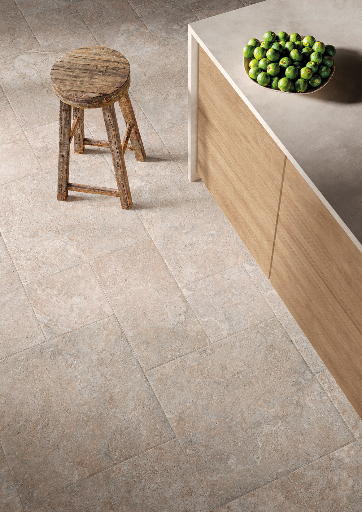 Carrelage effet pierre Opus Romano Dolomia Almond 30,4x30,4 cm