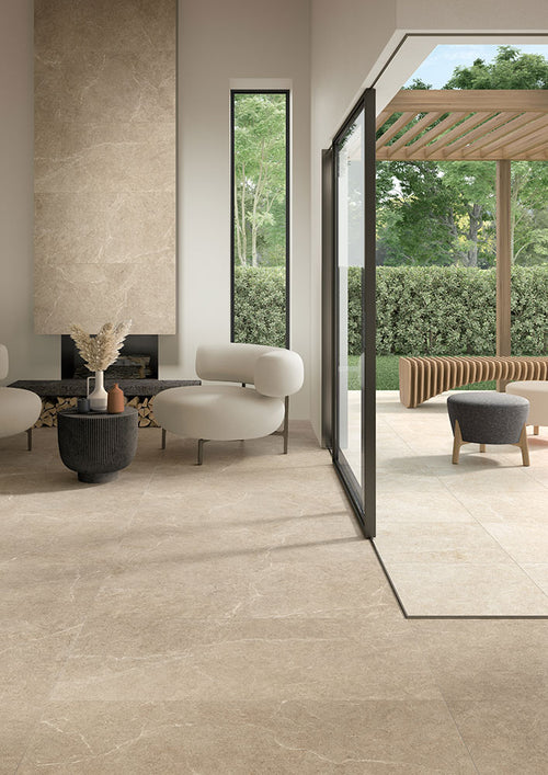 Carrelage effet pierre Holystone Beige 61x61 cm