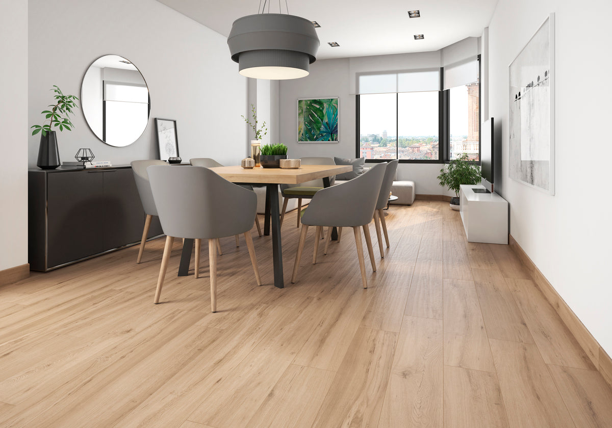 Carrelage effet bois Milena Nuez mat antidérapant 20x120 cm