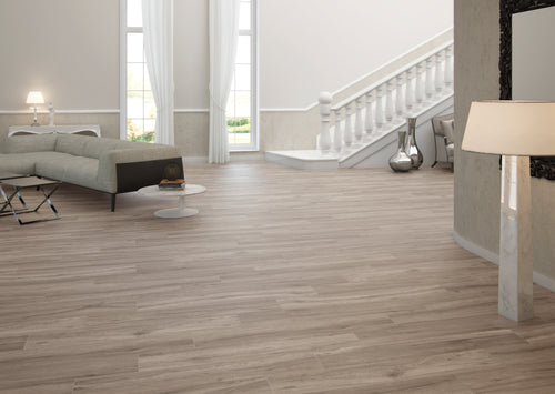 Carrelage effet bois Milena Ceniza mat antidérapant 20x120 cm