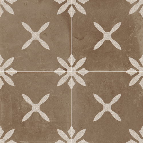 PANGEA CHOCOLATE FLOWER carrelage décoratif mat 22,3x22,3