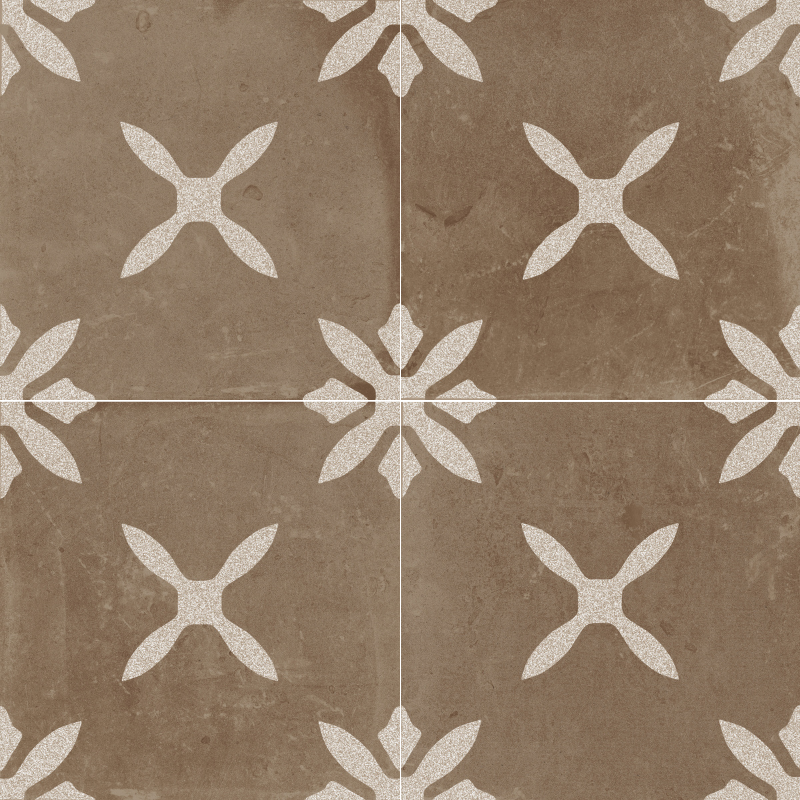 PANGEA CHOCOLATE FLOWER carrelage décoratif mat 22,3x22,3