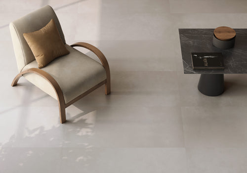 Faïence effet ciment Newclay Grey mat 40x120 cm
