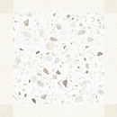 Carrelage décor terrazzo Croma White Décor mat 25x25 cm