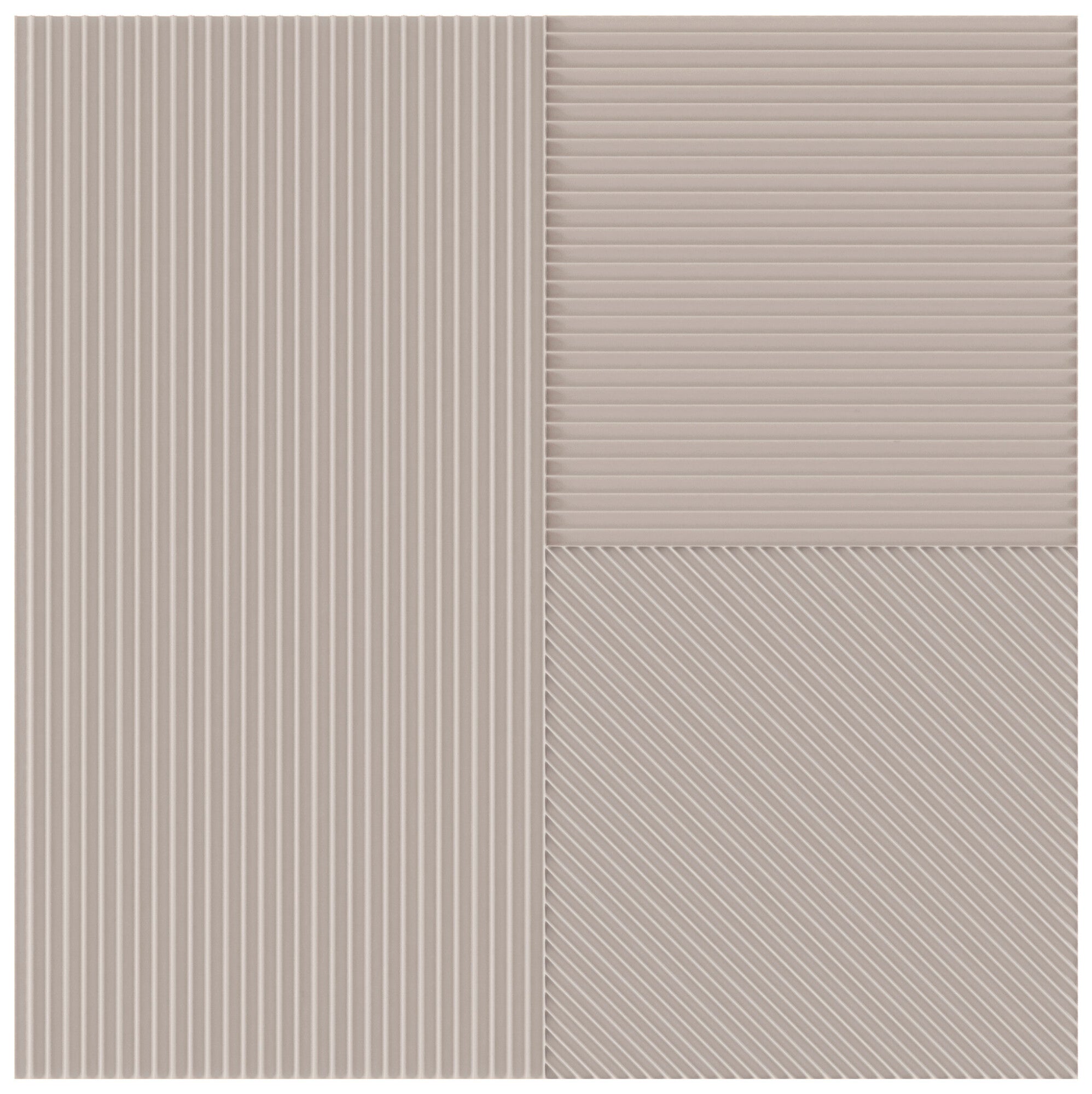 Faïence décorative Lins Taupe 20x20 cm