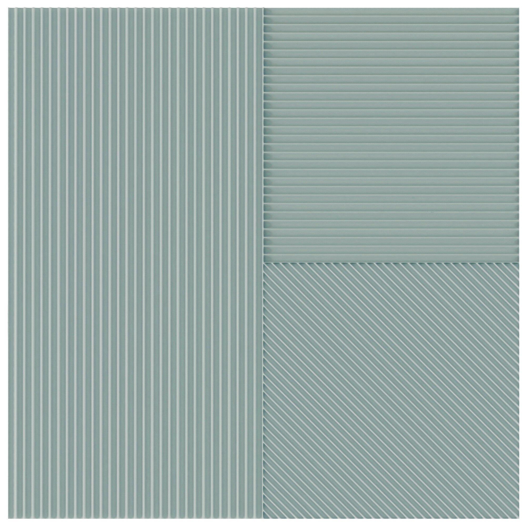 Faïence décorative Lins Mint 20x20 cm