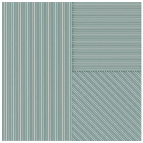 Faïence décorative Lins Mint 20x20 cm