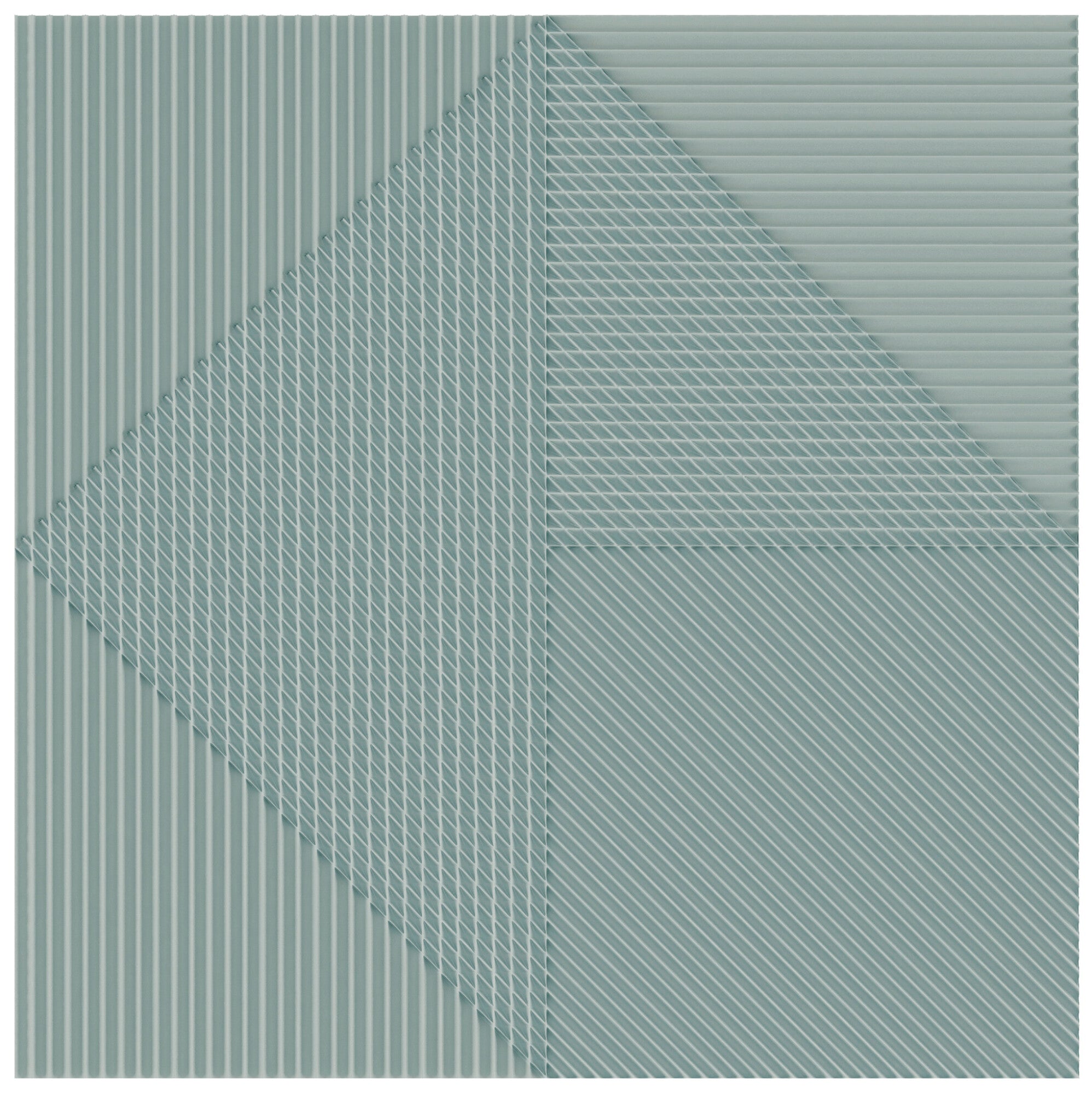 Faïence décorative Lins Mint 20x20 cm