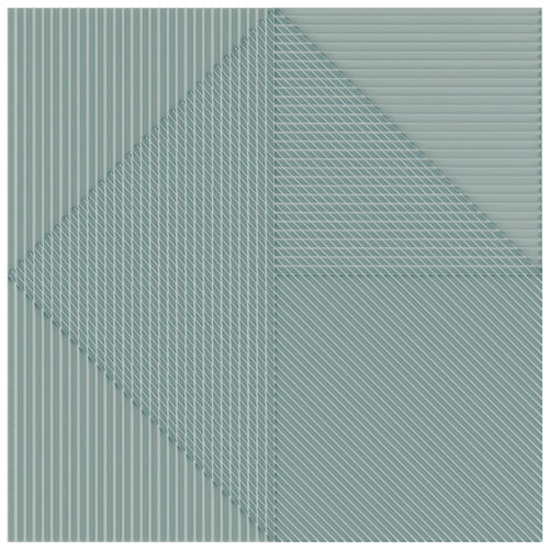 Faïence décorative Lins Mint 20x20 cm