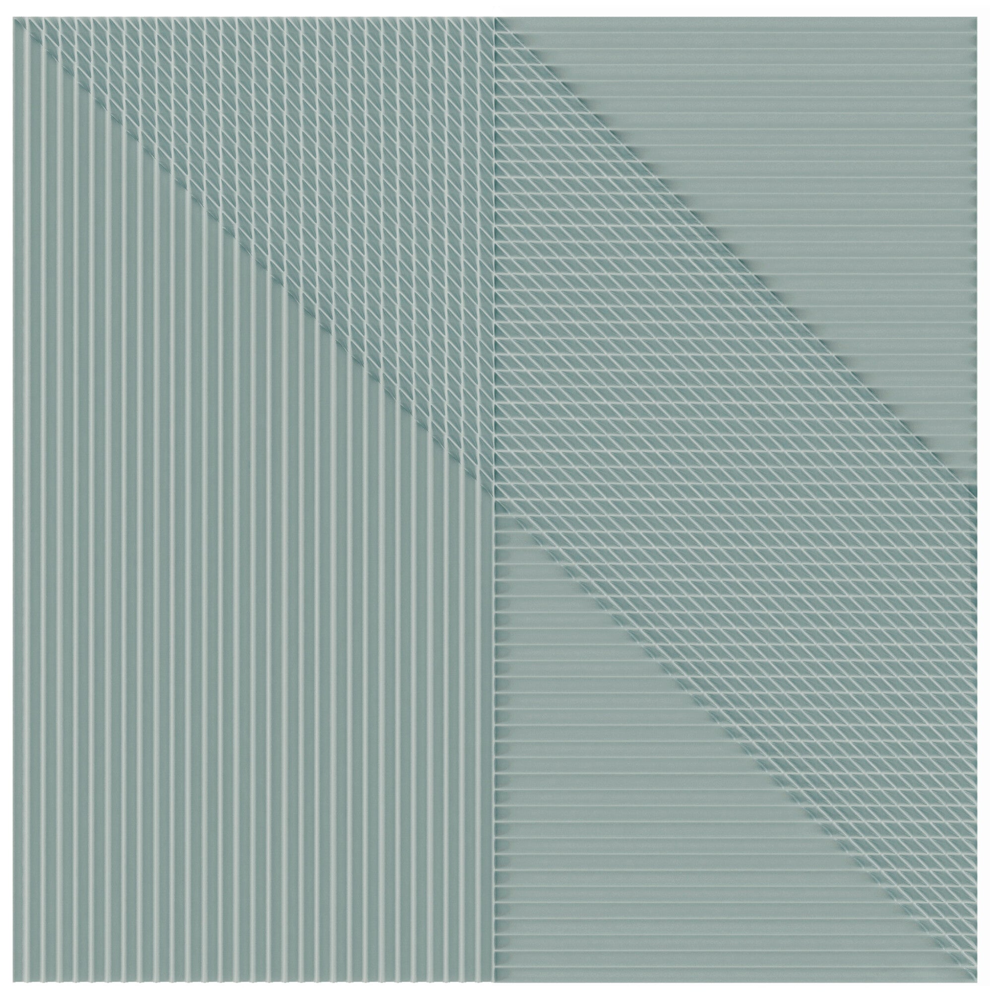 Faïence décorative Lins Mint 20x20 cm
