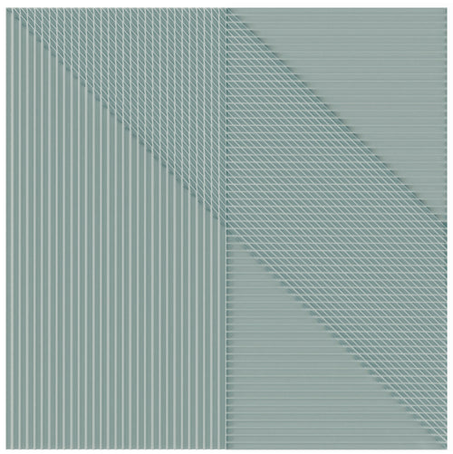 Faïence décorative Lins Mint 20x20 cm
