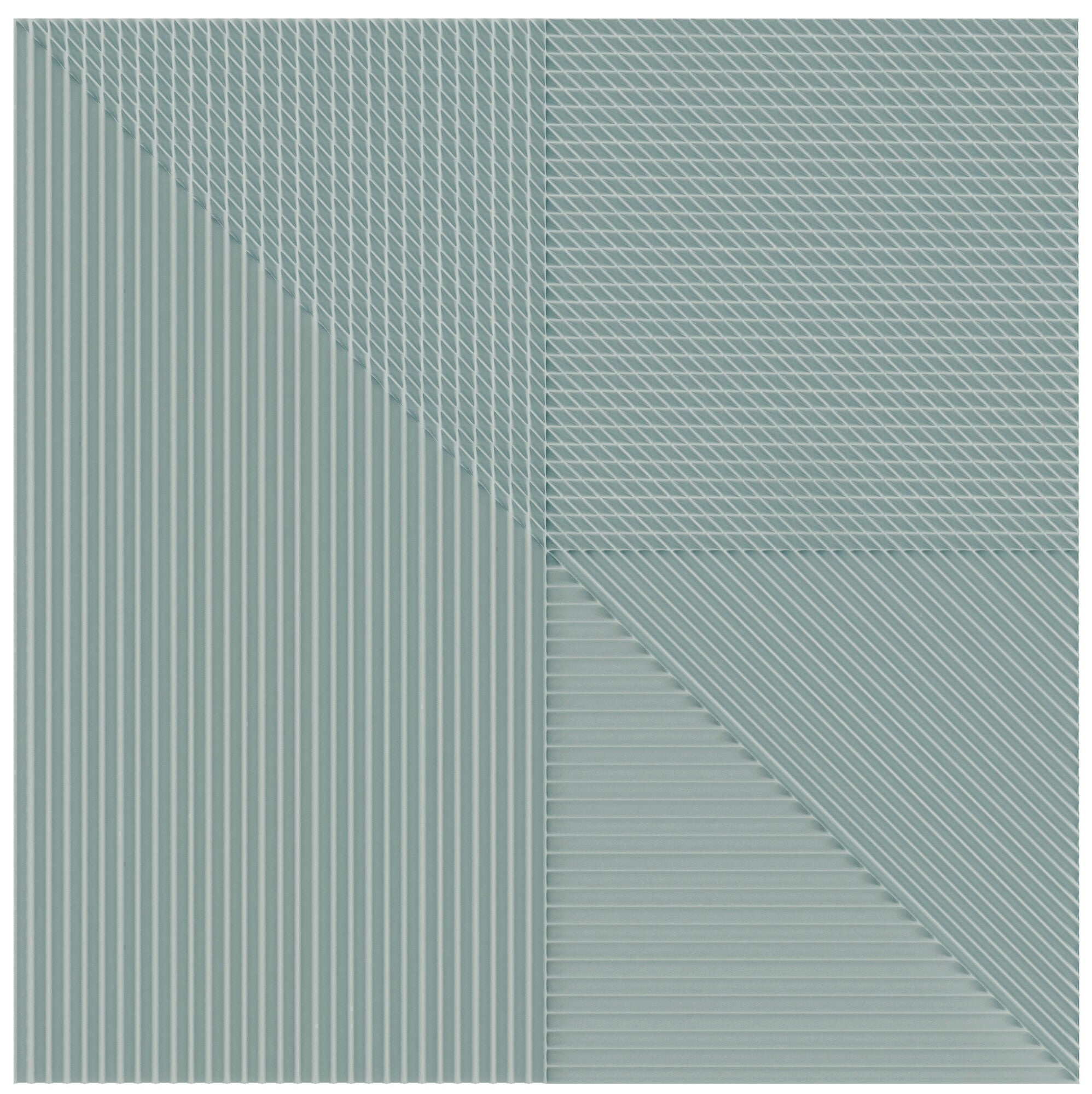 Faïence décorative Lins Mint 20x20 cm