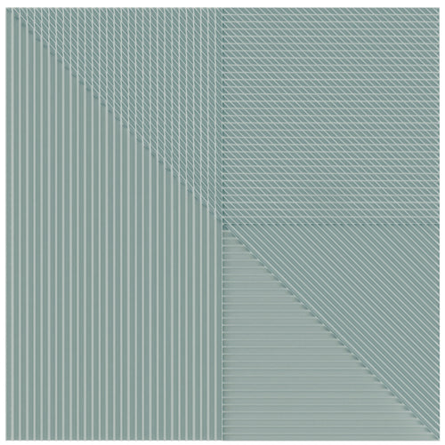 Faïence décorative Lins Mint 20x20 cm