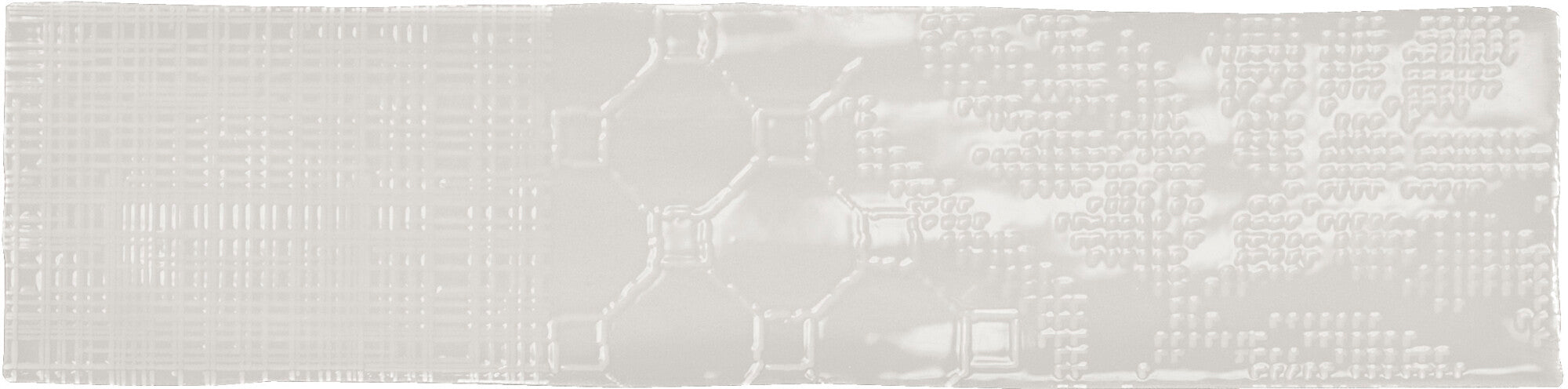 Faïence brillante Pasadena White 7,5x30 cm