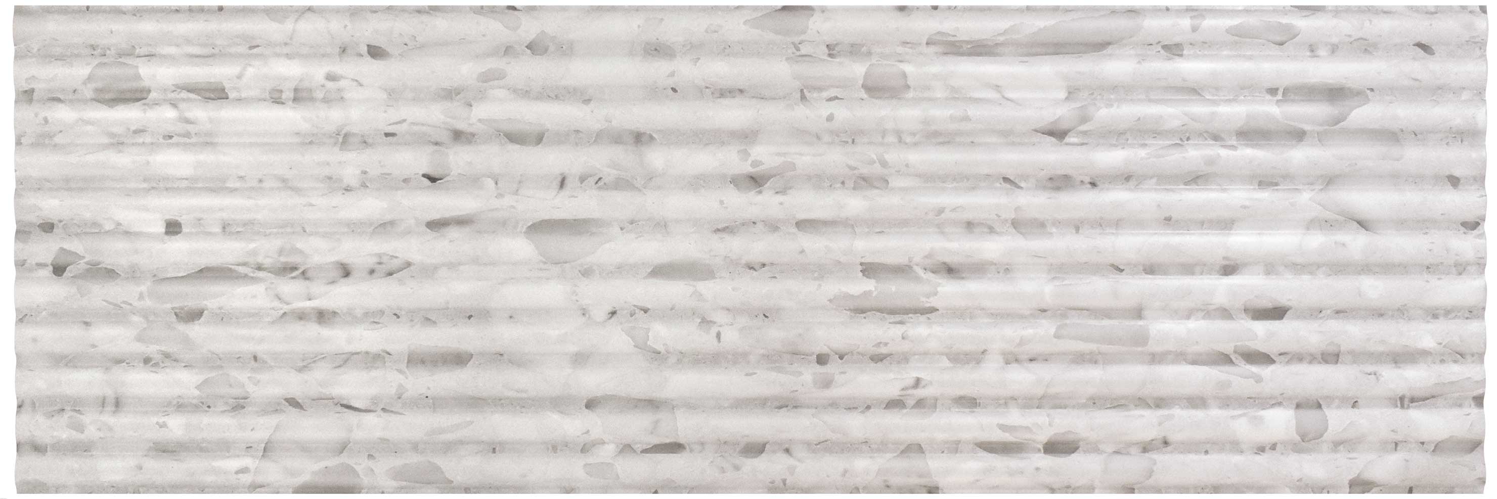 Carrelage mural relief terrazzo Fluted Terrazo White 40x120 cm