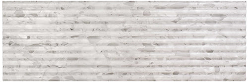 Carrelage mural relief terrazzo Fluted Terrazo White 40x120 cm