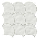 Carrelage écaille Scale White 30,7x30,7 cm – vue du carreau