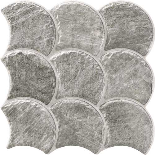 Carrelage écaille Scale Slate Grey 30,7x30,7 cm – vue du carreau
