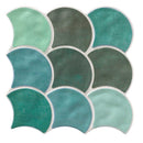 Carrelage écaille Scale Garden 30,7x30,7 cm – vue du carreau