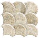 Carrelage écaille Scale Stone White 30,7x30,7 cm – vue du carreau