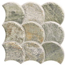 Carrelage écaille Scale Stone Nature 30,7x30,7 cm – vue du carreau