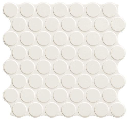 Mosaïque ronde Circle White 30,9x30,9 cm