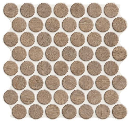 Mosaïque ronde Circle Walnut 30,9x30,9 cm