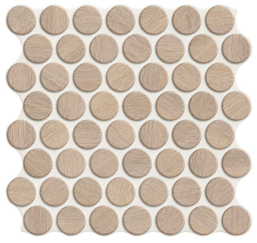 Mosaïque ronde Circle Oak 30,9x30,9 cm