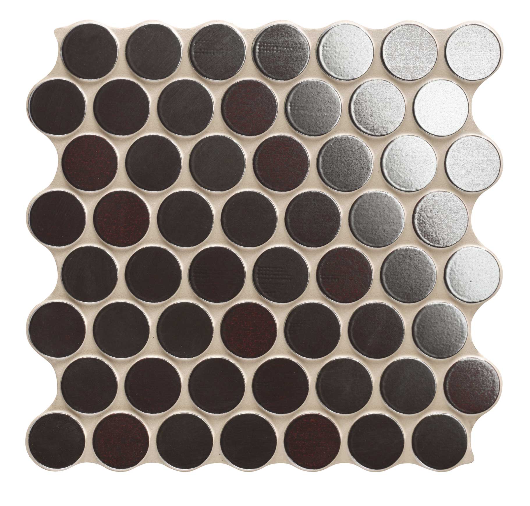 Mosaïque ronde Circle Metal 30,9x30,9 cm