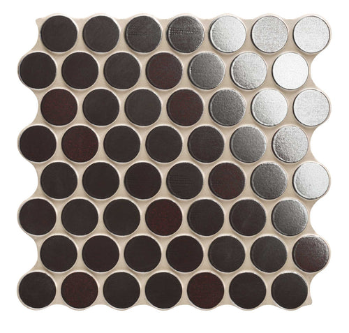 Mosaïque ronde Circle Metal 30,9x30,9 cm