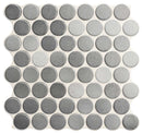 Mosaïque ronde Circle Glossy Grey 30,9x30,9 cm