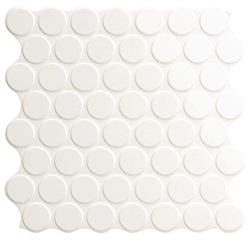 Mosaïque ronde Circle Glossy White 30,9x30,9 cm