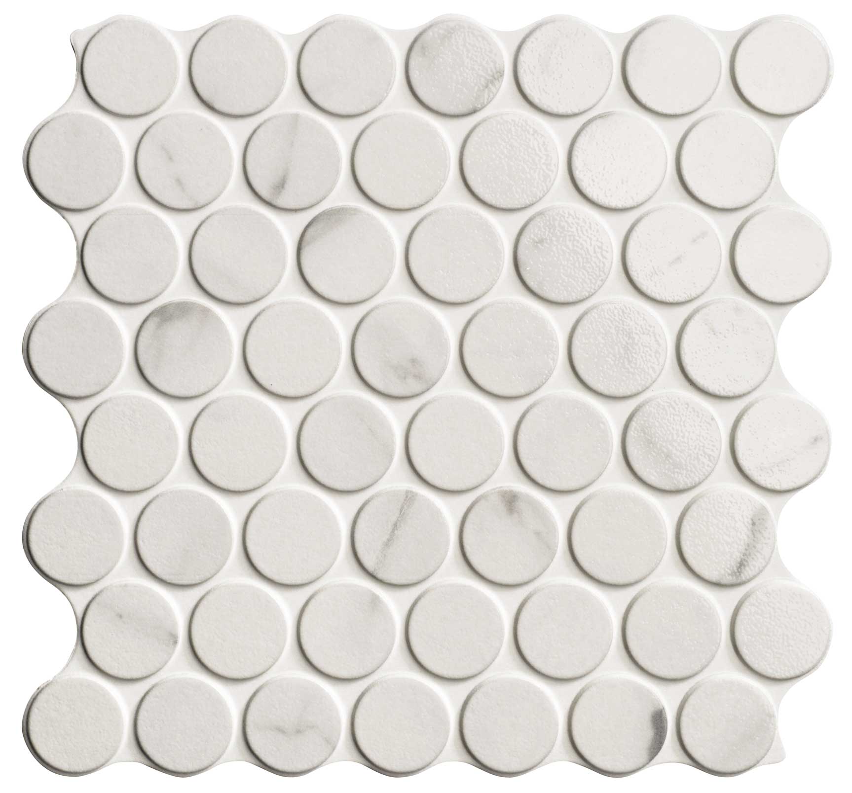 Mosaïque ronde Circle Glossy Calacatta 30,9x30,9 cm