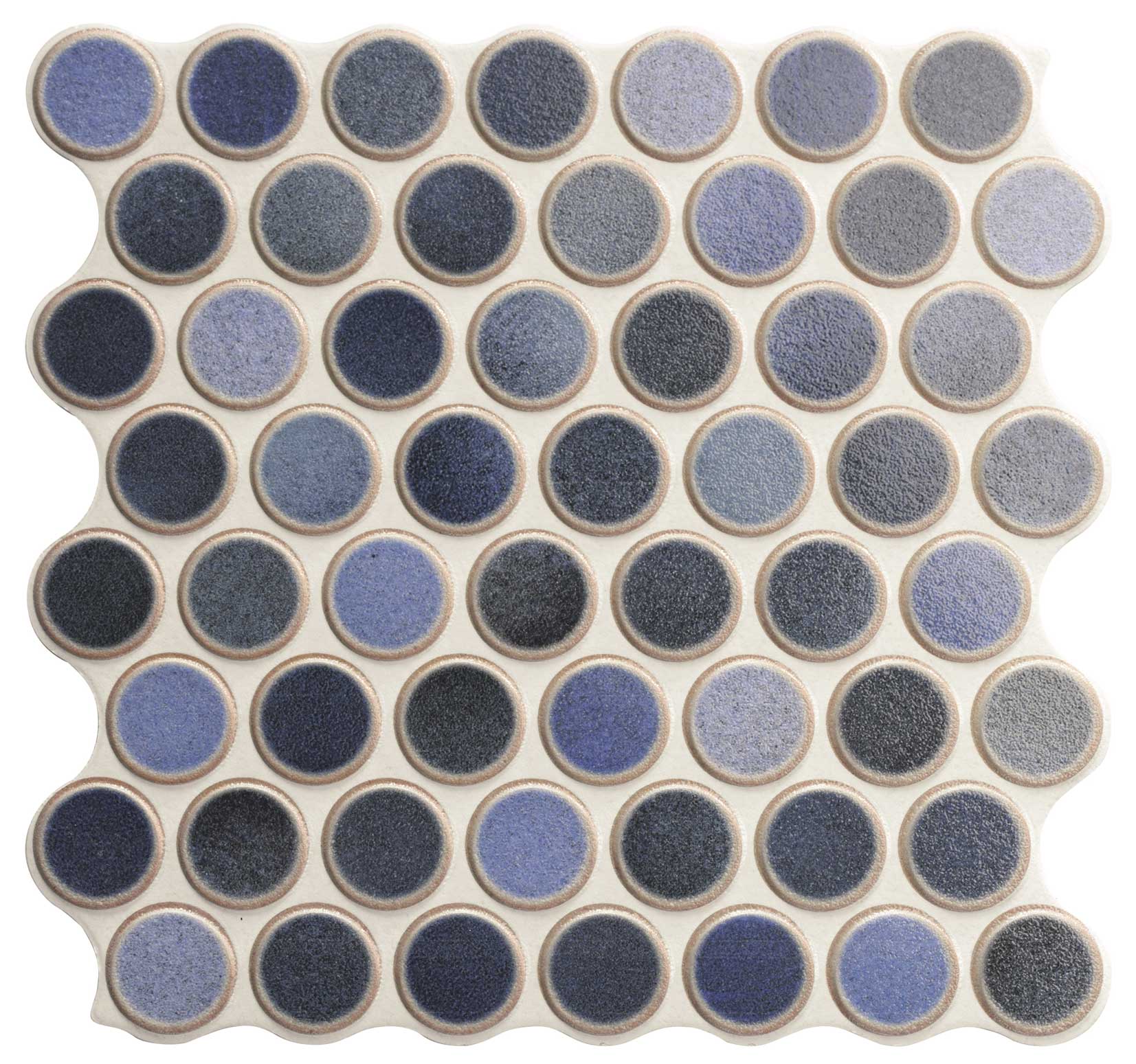 Mosaïque ronde Dakhla Azure Circle 30,9x30,9 cm