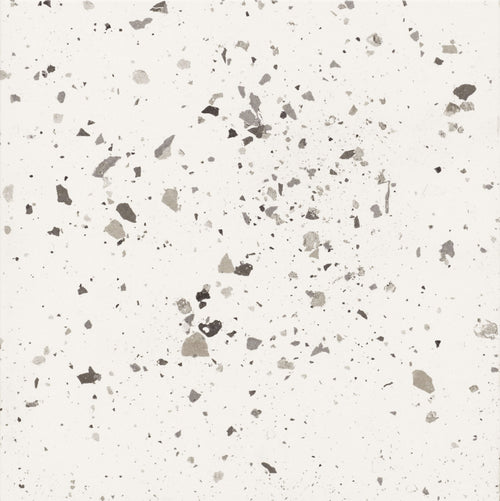 Carrelage extérieur effet terrazzo Carnival White 32,9x32,9 cm
